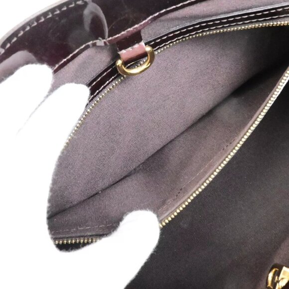 LOUIS VUITTON Wilshire PM Hand Bag Monogram Vernis Rouge Red M - Picture 7 of 16